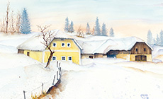 Februar: Altes Bauernhaus